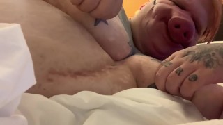 Bimbo pig nipple twists and oinks