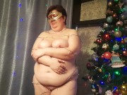 Preview 3 of Wow! I am a Christmas tree! Happy holidays from Helgafoxxy with oral creampie