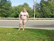 Preview 3 of Trans/Sissy Disgraces herself on Public Street in Bra and Panties