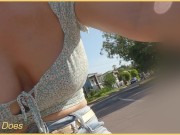 Preview 4 of ❤️‍🔥Wifey Bike Riding public streets with her BIG tits FLASHING