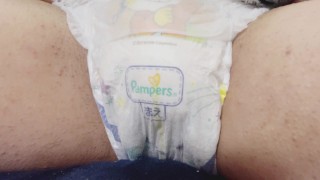 Peeing in Rearz Prefold Diaper