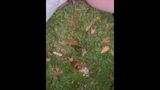 pissing on grass for new years