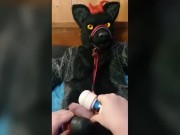 Preview 3 of Murrsuit wolf on the bed get teased and cum with 2 magic wands