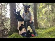 Preview 5 of Murrsuiter drinks his own piss in the woods and his friend give him one too