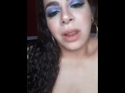Preview 2 of Dirty Talking Latina Playing and Squeezing Her Big Tits @Jesmarie420
