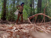 Preview 2 of She Gets Lost In The Forest To Record Her Best Porn Video