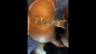 Ebony big ass Ts Ashdakashdoll gives Dl thug some wet pussy backshots ( onlyfans)