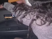 Preview 6 of Slut wife enjoy sperm from strangers in a car park. Cuckold husband makes video. Amateur
