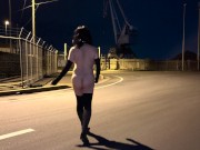 Preview 1 of [SISSY] I walked naked in the industrial area at night.