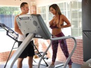 Preview 1 of Hard Body Latina MILF Reena Sky Takes On A Big Fat Cock In The Gym
