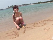 Preview 3 of Skinny Japanese chick enjoys having a photoshoot on the beach