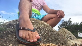 I am a grower not a shower! - let’s see if I can catch me a foot slave - Manlyfoot roadtrip