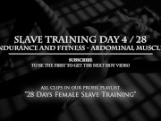 Preview 2 of Female Slave Training Day 4/28 - Testing her Endurance and Fitness - Abdominal Muscles