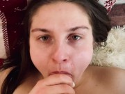 Preview 3 of Step sister sucked boata while no one was at home and got a mouthful of cum