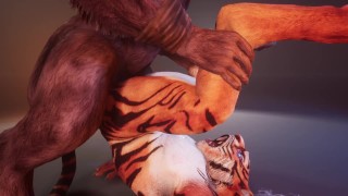 [Fart Fetish] Minotaur Cums Inside Tiger Boy After First Sitting on His Face | Wild Life Furry