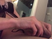 Preview 1 of CBT daddys sissy slut locks her clit with daddys construction tools