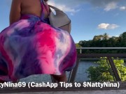 Preview 4 of Wind Blows Up My Skirt at the Lake to Reveal Thick & Juicy Latina Ass