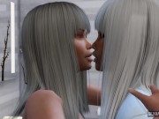 Preview 1 of Two Amazing Black Girls Have Lesbian Sex, They Have Huge Tits - Sexual Hot Animations