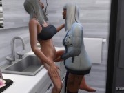Preview 4 of Two Amazing Black Girls Have Lesbian Sex, They Have Huge Tits - Sexual Hot Animations