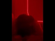 Preview 1 of Seductress Ava Rose sucks and rides you in her red room