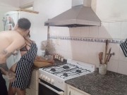 Preview 2 of Amateur Couple Fucking In The Kitchen