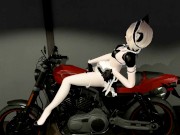 Preview 5 of Hello moto! Bike sexy solo action! Waifu Emy is riding on the storm!
