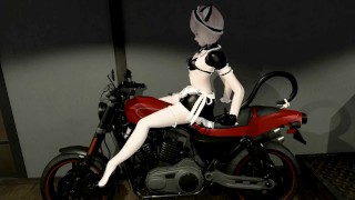 Hello moto! Bike sexy solo action! Waifu Emy is riding on the storm!