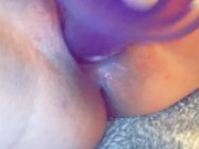 Preview 1 of Fucking my sweet pussy till I cum with my 9” toy