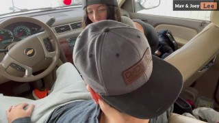 Hot Couple + Cold Car = Best Dick Ride Ever : Mav & Joey Lee