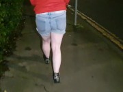 Preview 1 of ⭐ Girl Pees Her Shorts Again Walking In Public After the Car Wetting!