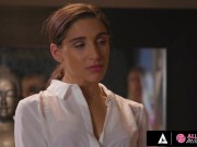 Preview 1 of ALLGIRLMASSAGE Haley Reed Takes Good Care Of Detective Abella Danger's Pussy To Not Get In Trouble