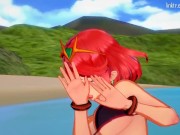 Preview 1 of Mythra & Pyra are peeping gangbangs on the regular