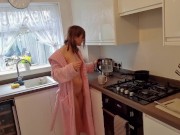 Preview 4 of Peeping on British E-girl Who Cooks in Just an Open Robe!