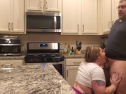 Preview 4 of Blowjob and Hard fuck in the kitchen