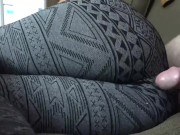 Preview 3 of I tried HARD not to CUM. Huge Cumblast on my Step Sisters Yoga Pants Ass