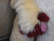 Preview 2 of Pissing and cumming for you in fursuit