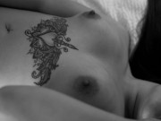 Preview 4 of Fine Art Erotica: Tattooed Latina Teen Striptease and Play