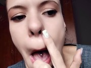 Preview 5 of Picking my fat nose and blowing out my snot | Close up nose fetish