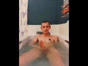 Preview 4 of Teasing my huge dick in the bath