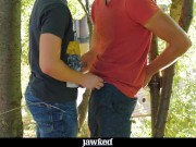 Preview 1 of Jawked - Jock Luke Geer Barebacks Twink Jacob Dolce In Houseboat