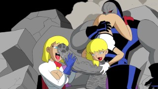 Fucking hard 2 blonde female super heroes (supergirl and powergirl)