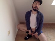 Preview 2 of Submissive mood, showing my hole, riding an invisible cock and cumming