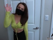 Preview 1 of Sexy Brunette Blows Her Landlord Big Cock To Pay Her Rent!