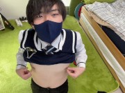 Preview 3 of A high school boy messed with his nipples and had a dry orgasm. [Japanese man]