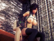 Preview 1 of Final Fantasy Hentai - Tifa rides a big cock until she fills it up