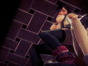 Preview 6 of Final Fantasy Hentai - Tifa rides a big cock until she fills it up