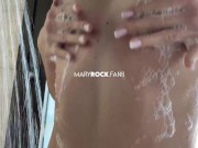 Preview 2 of Sexy girl gets an orgasm in the shower