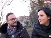 Preview 1 of BUMSBUS - German Babe Black Sophie Spends Valentine's Day Fucking Outdoor - LETSDOEIT