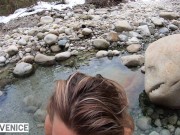 Preview 3 of Blonde Fucked At The Hotsprings And Cums On Her Ass!!!