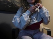 Preview 4 of DIRTY TALK while SMOKING a CIGARETTE with TIGHT LEGGINS for you!